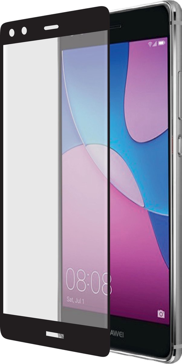 Azuri Curved Tempered Glass RINOX ARMOR  - black frame  - for Huawei Y6 Pro 2017