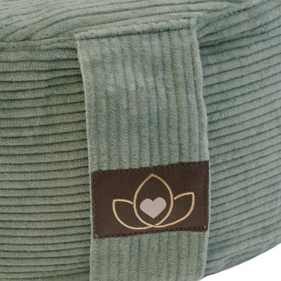 Meditatiekussen eco rib asgroen rond - Lotus - Yoga kussen van Lotus — afbeelding 5