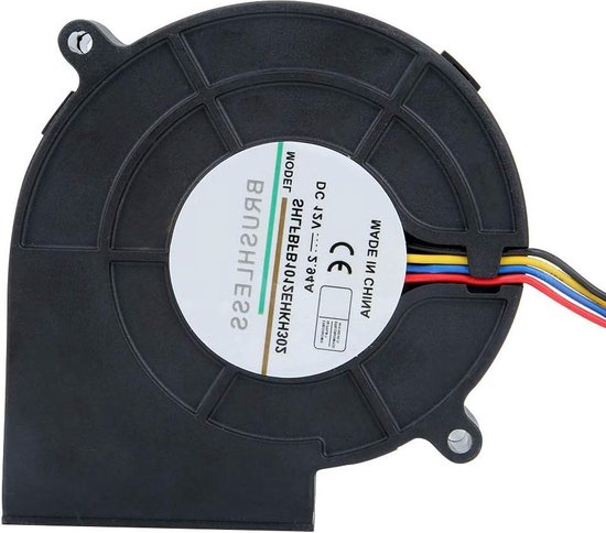 Borstelloze koelventilator, 12 V gelijkstroom, hoogstroom- centrifugaalventilator, dubbele kogelcentrifuge, 6 A 8300 RPM 300 CFM, ventilator D