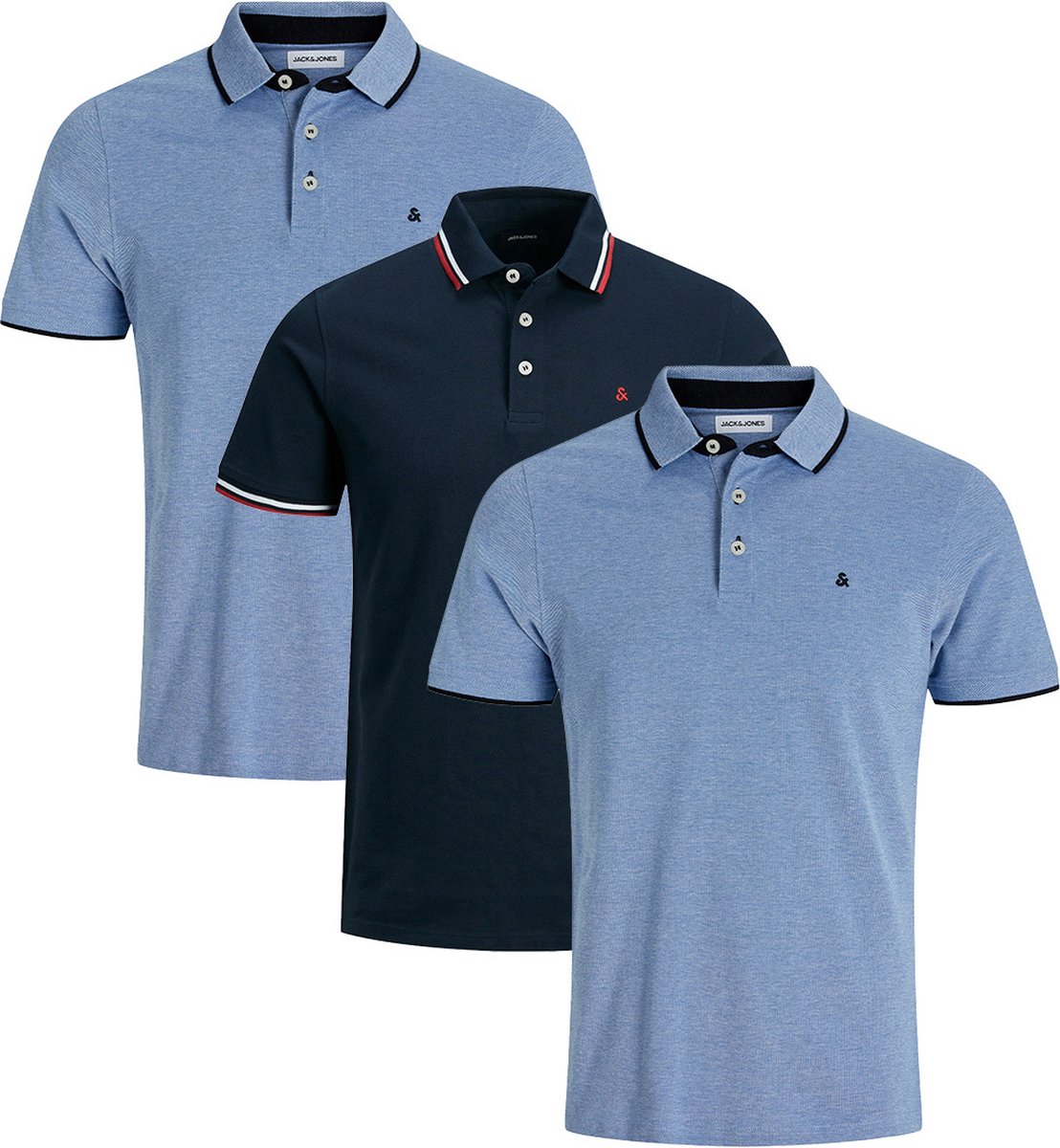 Jack & Jones Heren poloshirt 3 pack Paulos - Slim Fit