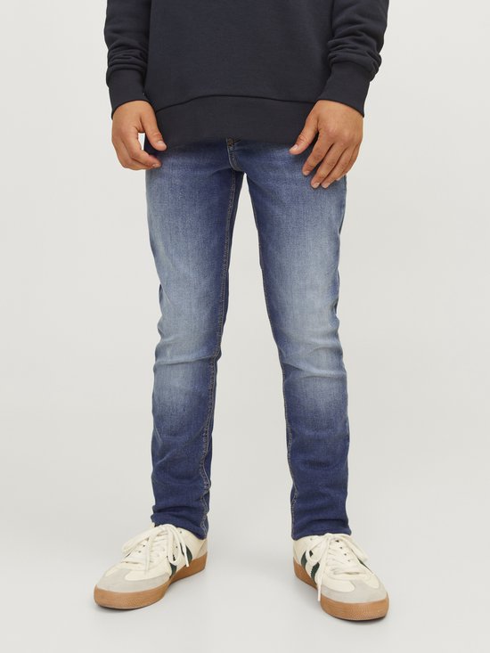Pantalon Jean Skinny Pour Garçon Jack & Jones Junior - Taille Basse, Coupe Ajustée - 79% Coton, 19% Polyester, 2% élasthanne