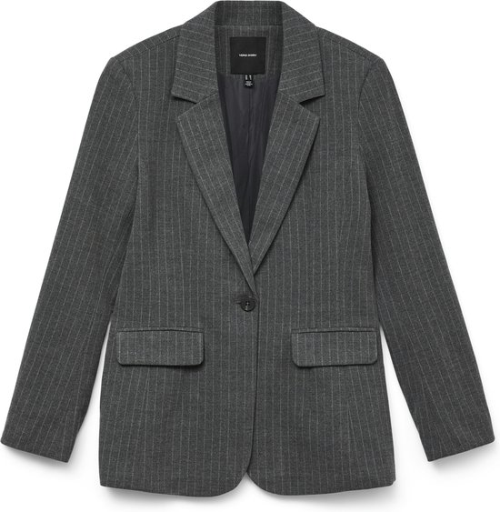 Vero Moda Blazer Vmjojo Ls Short Slim Blazer 10331929 Medium Grey Mel/white Dames Maat - W42