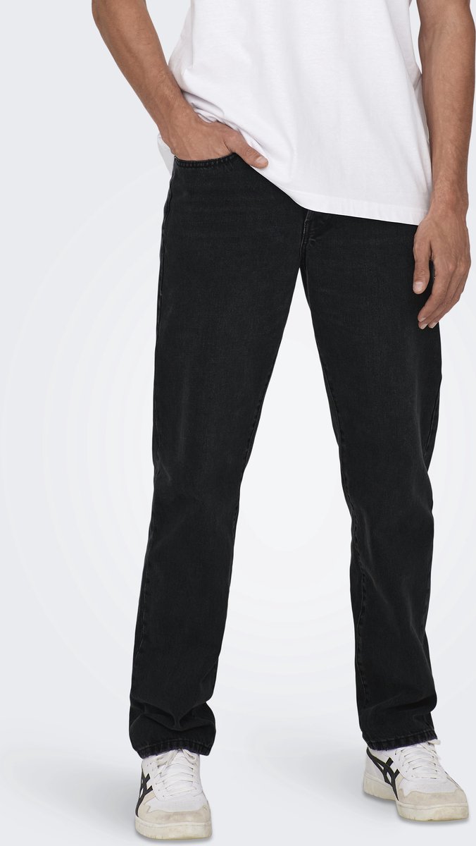 ONLY&SONS - ONSEDGE STRAIGHT BLACK 6985 TAI DNM NOOS - Heren - Jeans