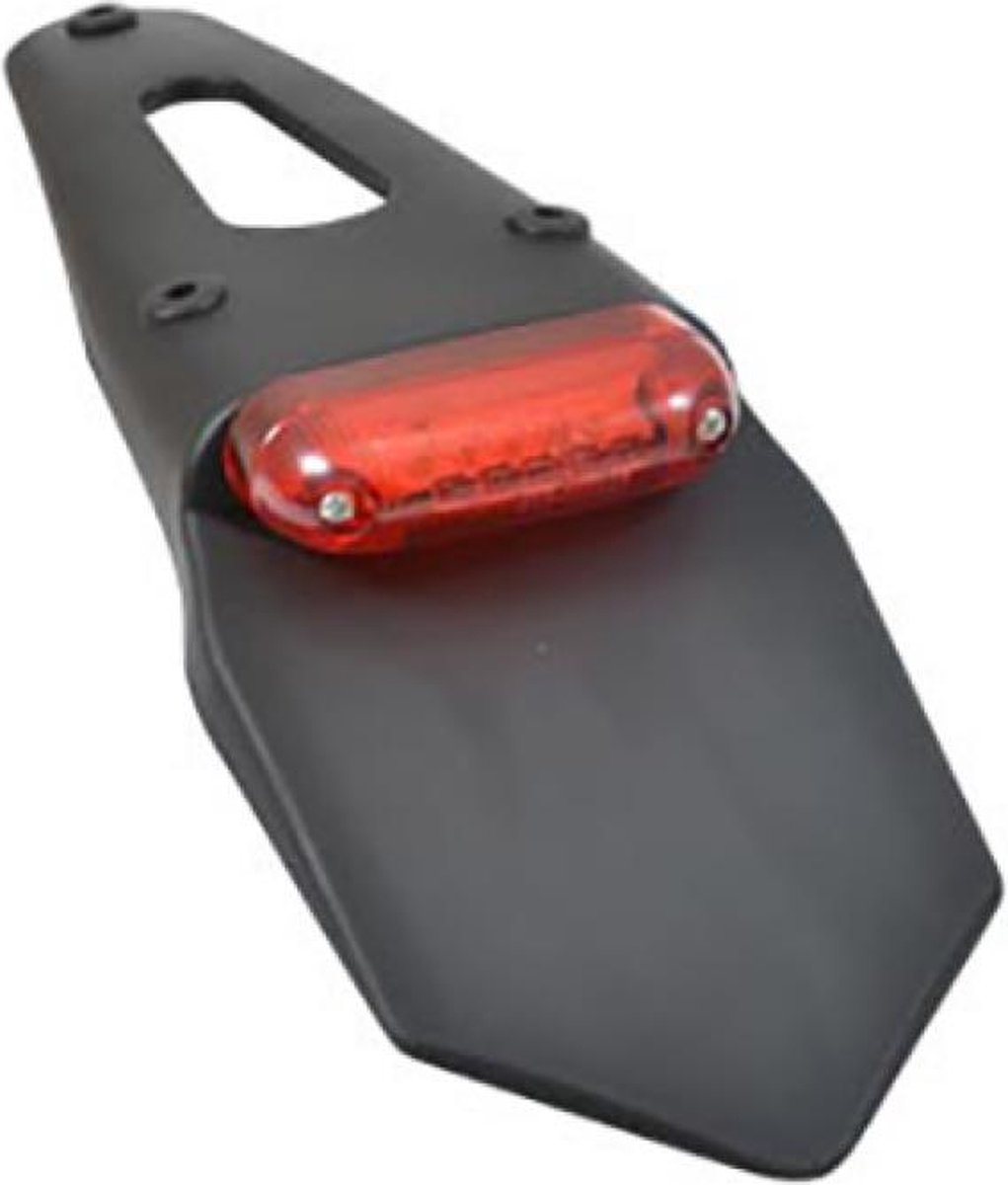 Bavette arrière Tun'R pour moto avec feu arrière rectangulaire rouge a LED 12V