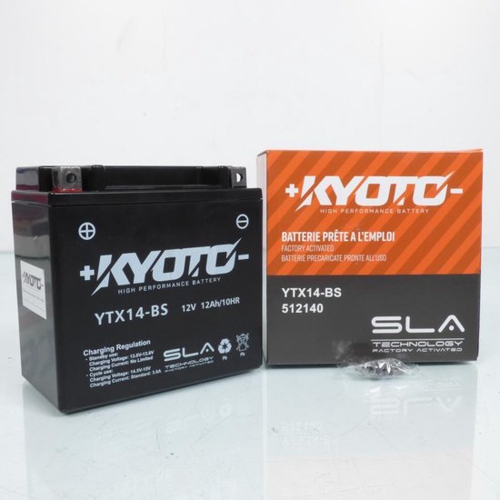 SLA Kyoto-accu voor Harley Davidson 1800 FXSBE Softail Breakout 2006 tot 2007 YTX14-BS / 12V 12Ah nieuw