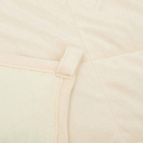 Couverture lestée vidaXL - Couverture de couchage - Couverture lestée 155 x 220 cm 11 kg Tissu Crème clair - Weighted Blanket - Confort de sommeil - Sommeil paisible