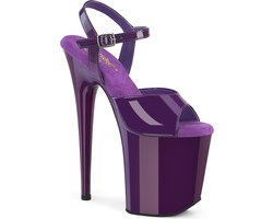 Pleaser - FLAMINGO-809 Sandaal met enkelband, Paaldans schoenen - US 8 - 38 Shoes - Paars