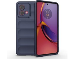 Coverup Hoesje - Geschikt voor Motorola Moto G84 Hoesje - Coverup Hands-On Rugged Back Cover - Blauw
