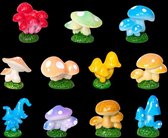 Mini Paddenstoelen Ornamenten - Decoratie voor Feeëntuin - 50 Stuks
