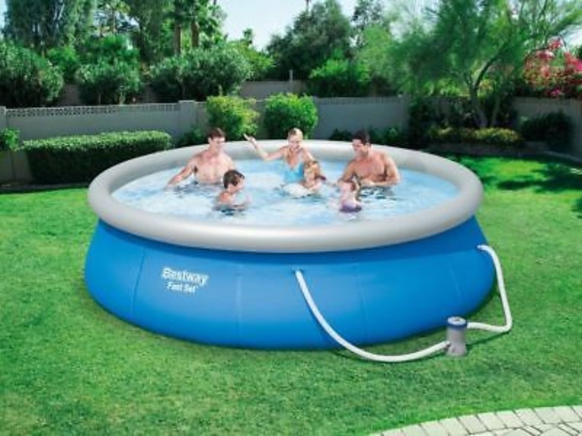 Bestway Fast Set opblaasbaar zwembad met filterpomp - Ø 457 x 84 cm