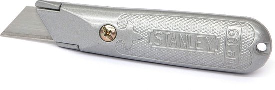 Gedetailleerd zilverkleurig Stanley mes No. 199 met gegraveerd logo.
