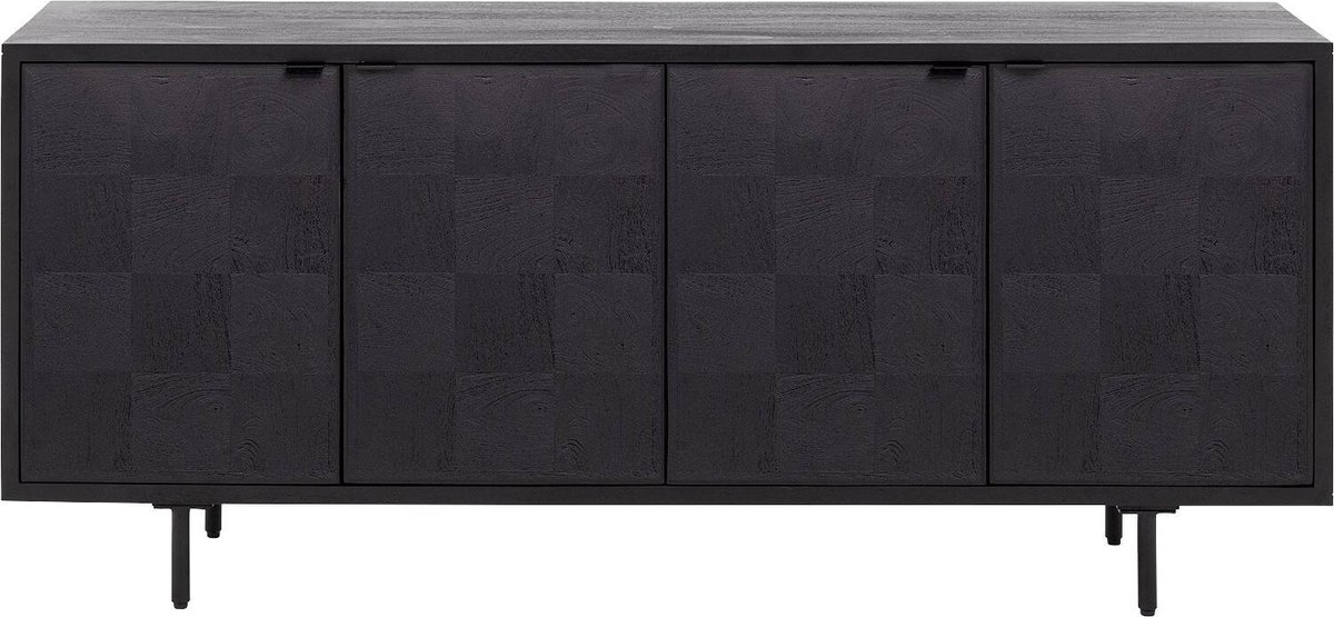 Goossens Dressoir Henning, 4 Deuren - Hout Zwart