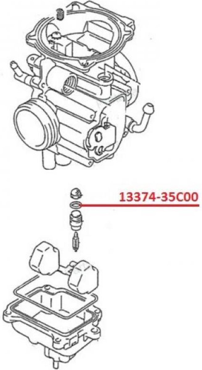 origineel carburateur onderdeel voor suzuki 350 dr motor 1990-1999 13374-35c00 nieuw