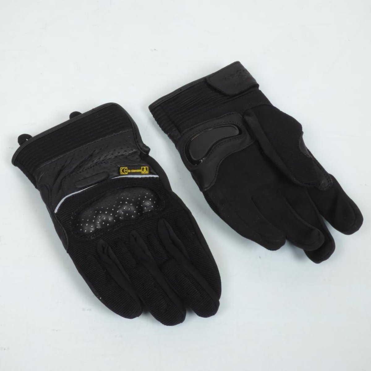 zwart textiel mitsou osburn zomer motorhandschoen voor heren of dames maat s
