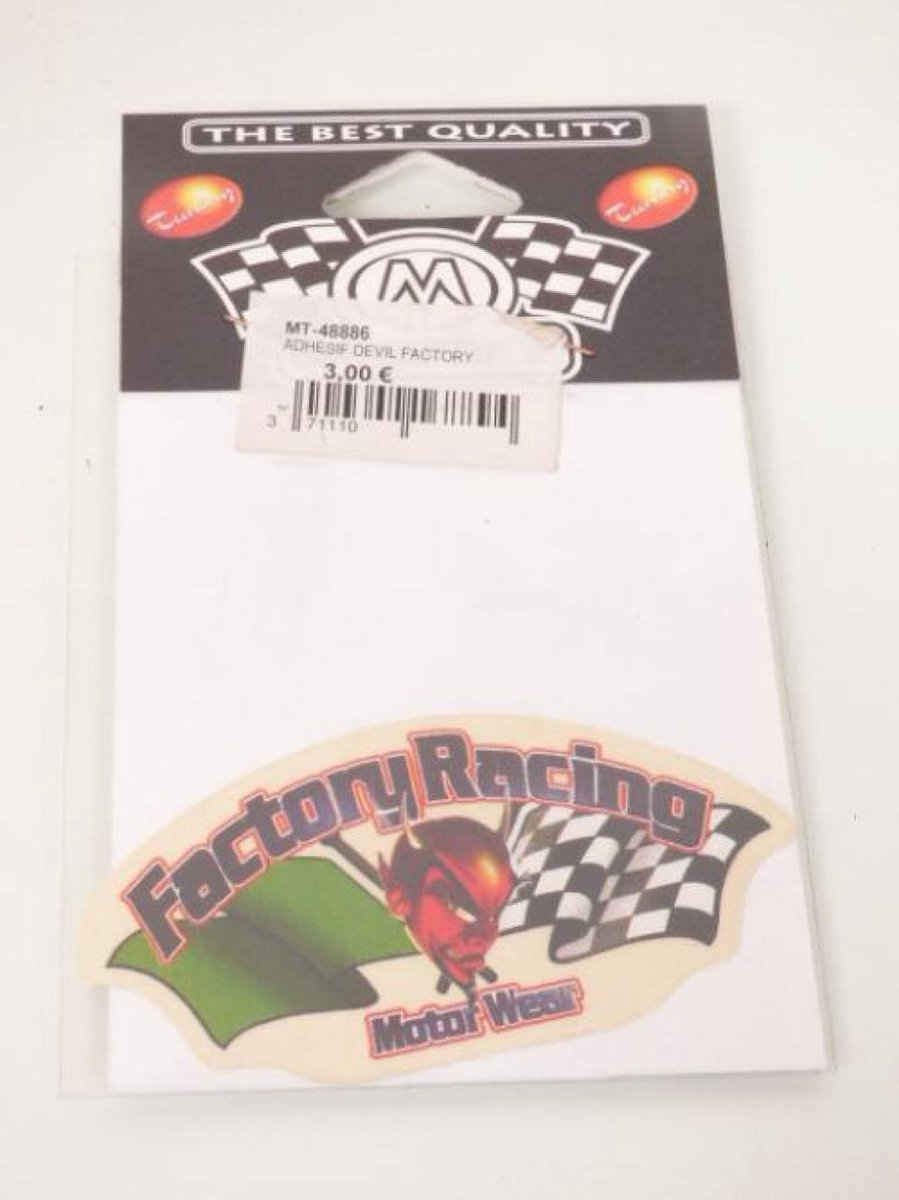 Autocollant stickers MERYT devil factory racing demon f1 pour moto MT-48886 Neuf
