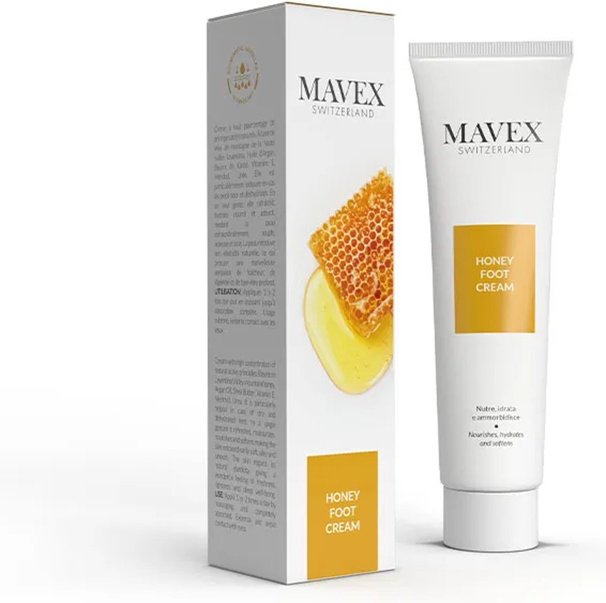 Mavex hydraterende voetcrème met honing voor een soepele, zachte huid 100 ml
