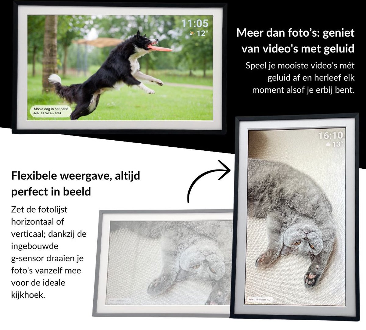 UMBRION digitale fotolijst - frameo - digitale fotolijst met - afbeelding 3