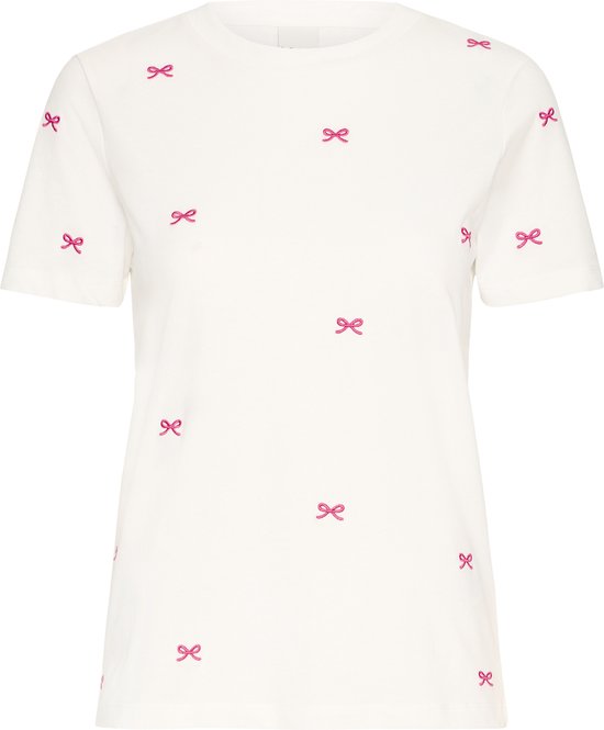 Ichi T-shirt Ihcamino Ss26 20122502 204828 Cloud Dancer W Pink Yarr Dames Maat - M