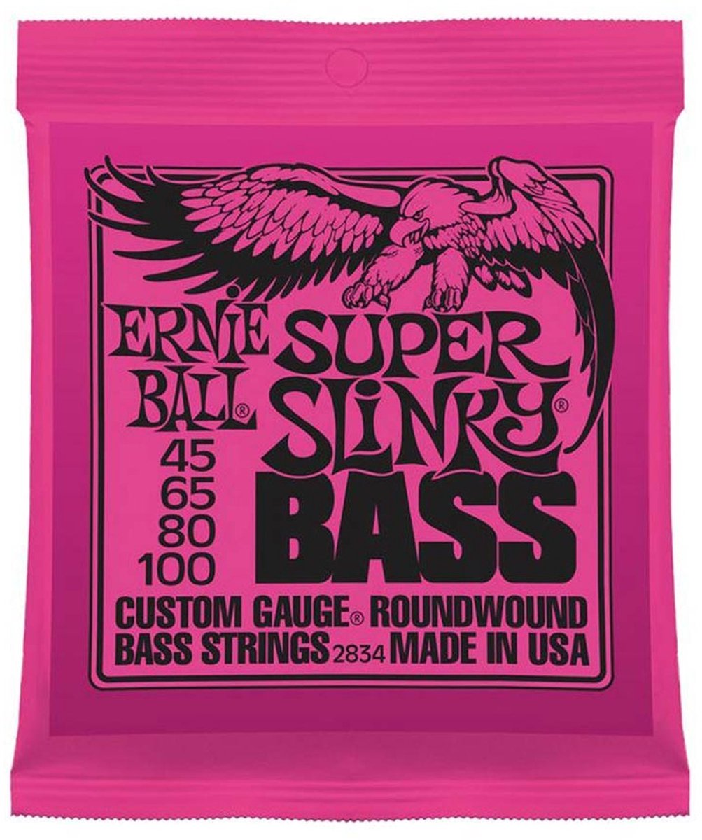 Ernie Ball 2834 Bassnaren Set Roundwound Super Slinky Long Scale (045-100)