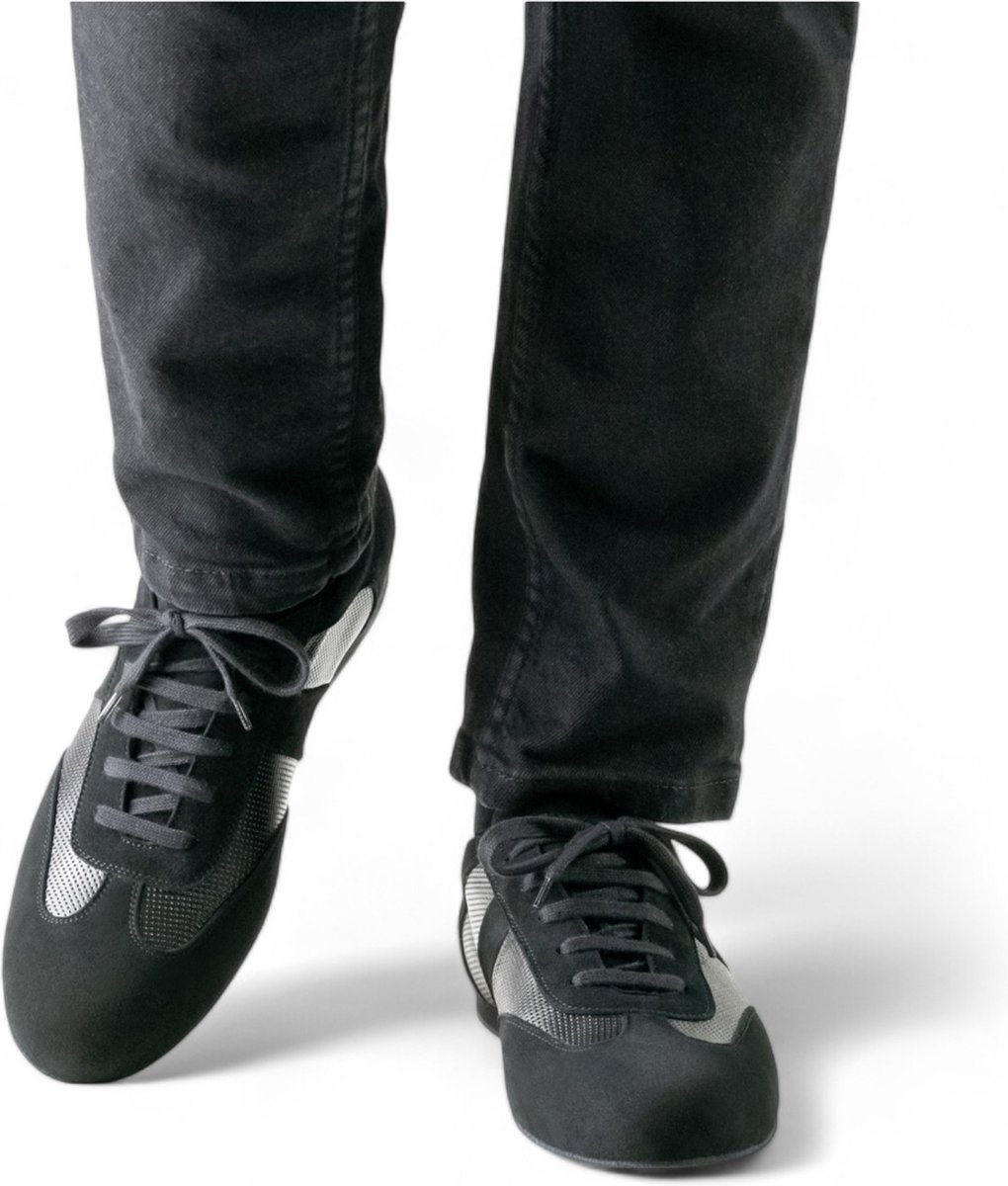 Werner Kern 28061 Bari herendansschoenen met sportief design en uitneembaar voetbed – zwart leer en suede - Werner Kern - Zwart - 44 2/3