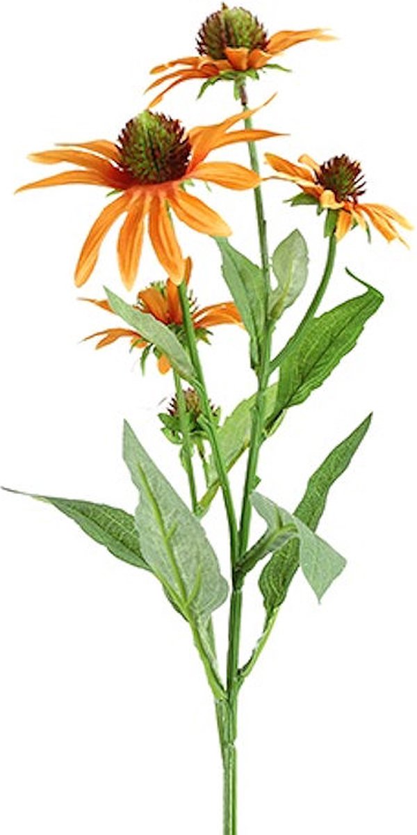 Countryfield Kunstbloem Echinacea oranje 70cm.