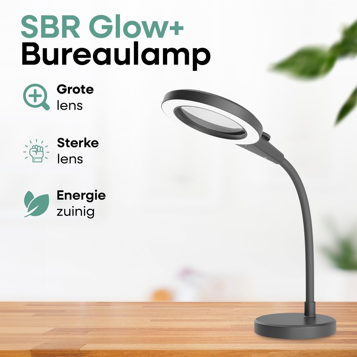 SBR Zoom Loeplamp LED – Dimbaar & Draadloos Vergrootglas