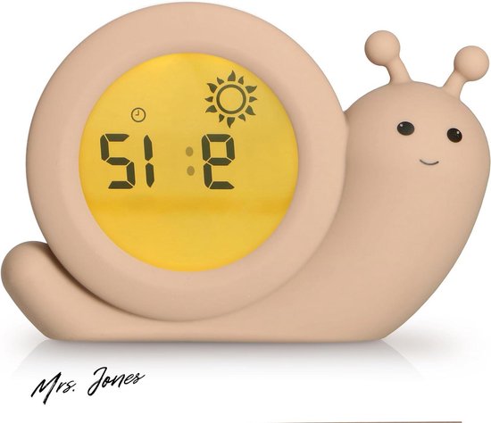 Madame Réveil éducatif Jones pour enfants veilleuse apprenez à dormir et à vous réveiller avec un réveil LED pour enfants escargot taupe - BC110BE Simon Wekker .