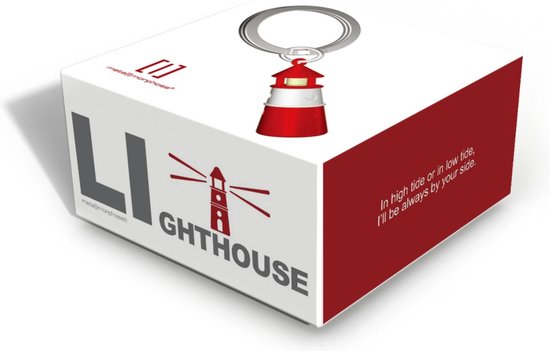 Metalmorphose sleutelhanger vuurtoren glow
