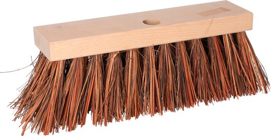 Buemag harde Bezem kop - Piassava - extra sterk - FSC hout - bruin - 30 cm - straatbezem - buitenbezem van Buemag — afbeelding 4