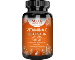 Vitamine C 1000 mg versterkt met zink 30 plantaardige capsules|Vitamin C 1000Mg Reinforced With Zinc 30 vegetable capsules|Vitamine C 1000Mg renforcée avec du zinc 30 capsules végétales