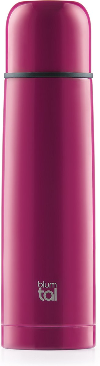 Blumtal Thermosfles - Lekvrije thermosfles met drinkbeker voor onderweg - Isolerende Thermoskan - Roestvrij staal - 700 ML - Berry