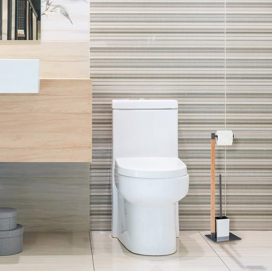 Zwarte stalen Toiletaccessoires Set: Duurzaam en Elegant