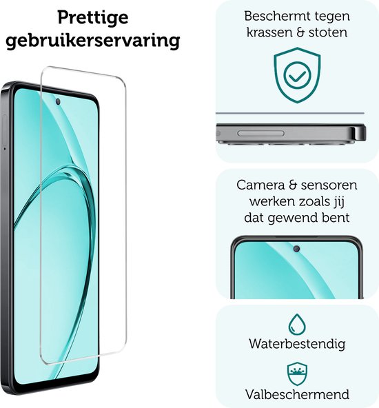 Protecteur d'écran adapté pour OPPO A80 Protecteur d'écran en Glas trempé - Protecteur d'écran adapté pour OPPO A80 Protecteur d'écran en Tempered Glass - 2 PACK