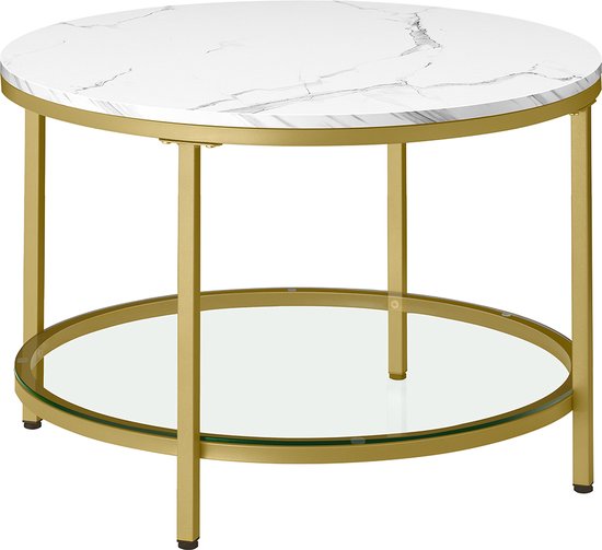 LifestyleFurn Organische Salontafel Marylouise Metaal, Set van 2 stuks - goud/zwart LifestyleFurn Organische Salontafel Marylouise Metaal, Set van 2 stuks - goud/zwart