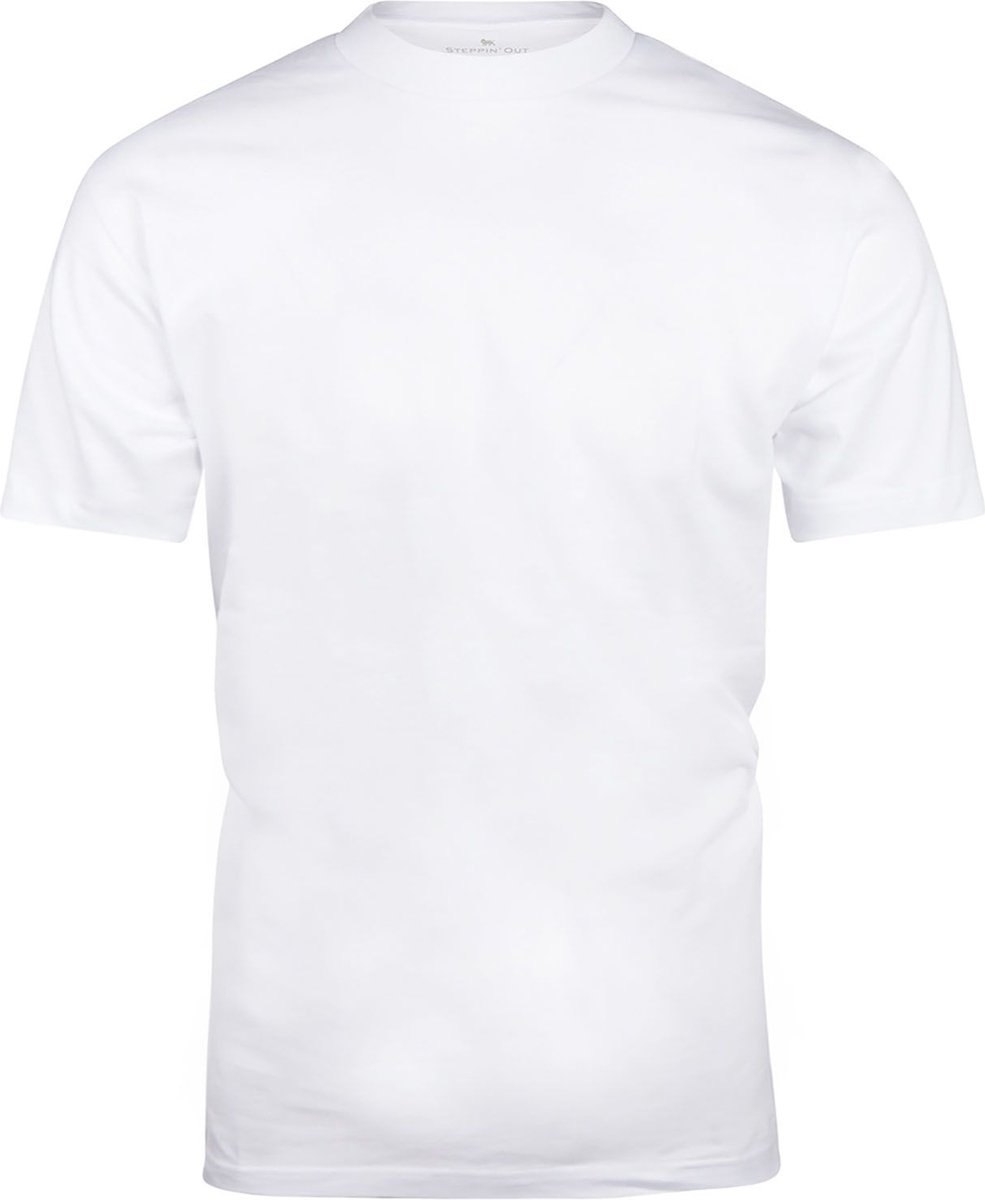 Steppin' Out T-shirts Ronde Hals 2-Pack Wit - Maat M - Heren - T-shirt basis