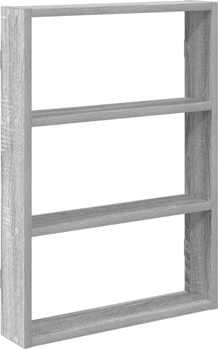 VidaXL Wandschap 43x9x60 cm bewerkt hout zwart