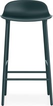 Form barkruk met metalen frame - groen - 65 cm