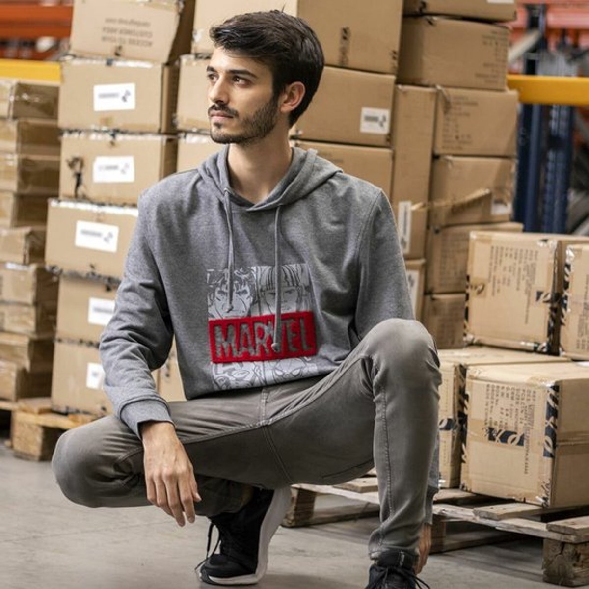 Men’s Hoodie Marvel Grey