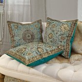 LOBERON Kussenhoes set van 3 Candice turquoise