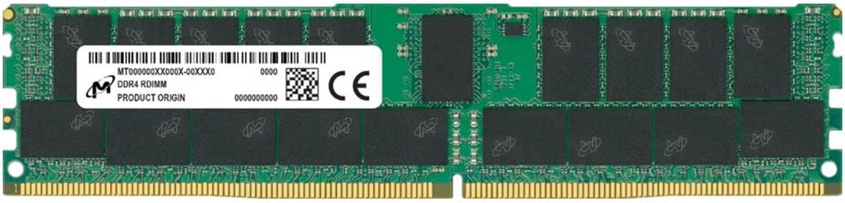 Micron RDIMM 64GB DDR4 3200, CL22-22-22, reg ECC, dual Ranked x4