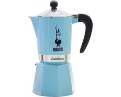 Bialetti Rainbow Azzurro 6 Kops – Espressopot – Lichtblauw – Aluminium – 270 ml