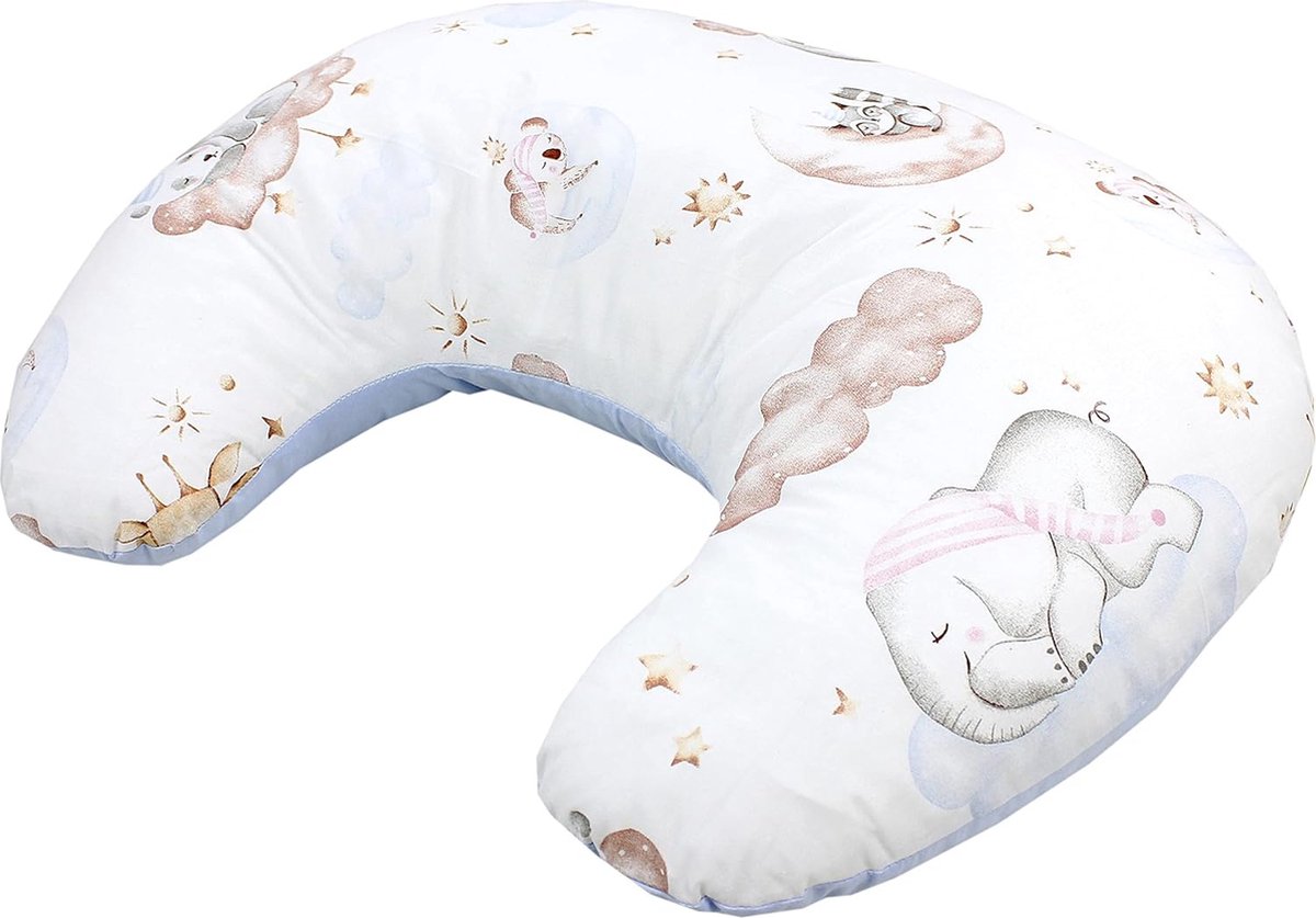 Goedkoopste Goodivery ® Natuurlijke Baby Voedingskussen met Dierenprint en Katoenen Hoes voor Comfort en Ondersteuning