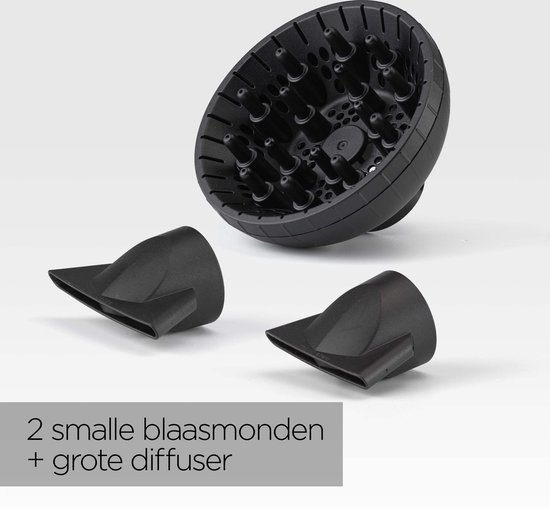 BaByliss Pro Digital Föhn 6000E - 2200W - Diffuser + 2 Blaasmonden - Digitale motor