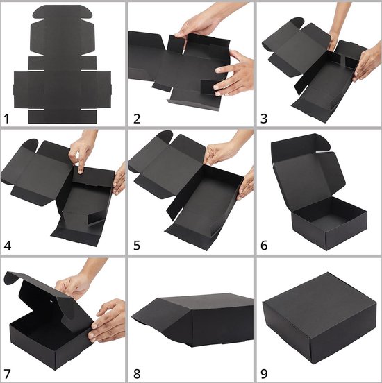 Kurtzy 24 Pak Kraft Hobby Geschenk Doosjes – Doos Meet 12 x 12 x 5 cm – Makkelijk te Assembleren Vierkant Kartonnen Geschenk Dozen – Feesten, Verjaardagen, Huwelijken, Vakanties