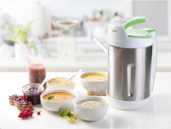 DOMO DO705BL Soepmaker – 2L – 6 programma’s – Blender – RVS – Wit/Groen