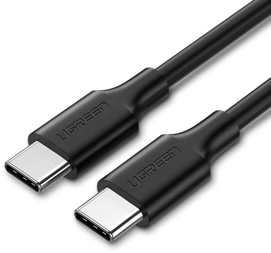 USB-C kabel 2 meter USB-C naar USB-C opladen en data overdracht voor smartphone tablet laptop zwart