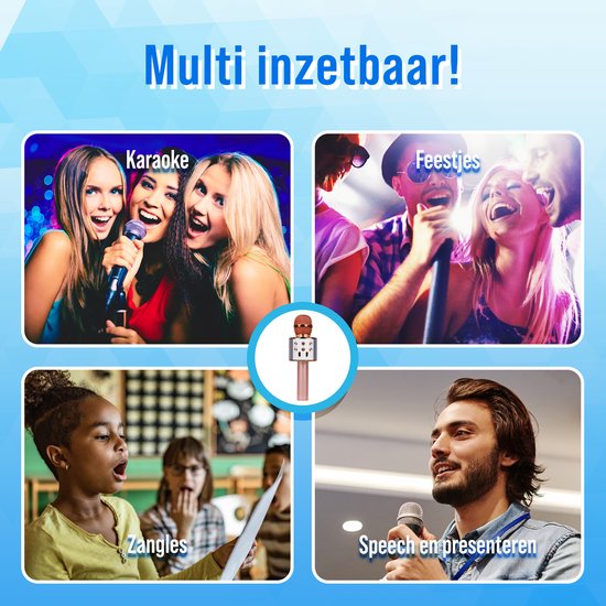 Silvergear® Micro sans Fil Karaoke pour Enfants avec Haut-Parleur