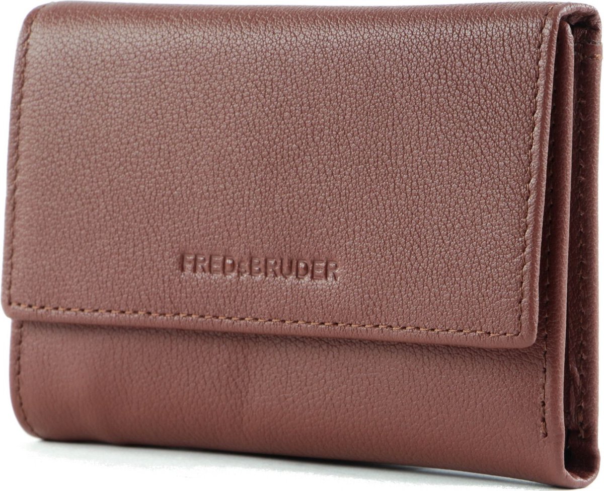 FREDsBRUDER Leren Portemonnee Pretty Little Things Wallet Kleene Dark Cognac Bruine