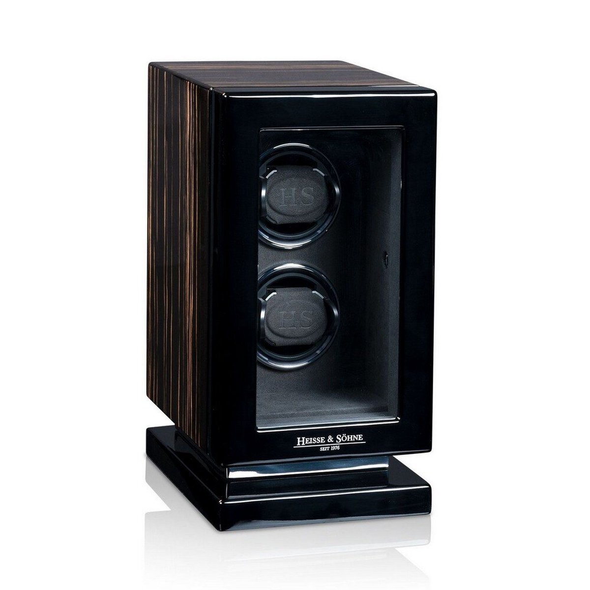 Heisse Söhne - 70019-229.19 - horlogewikkelaars - voor 2 Horloges - Rome 2 - Ebony hoogglans