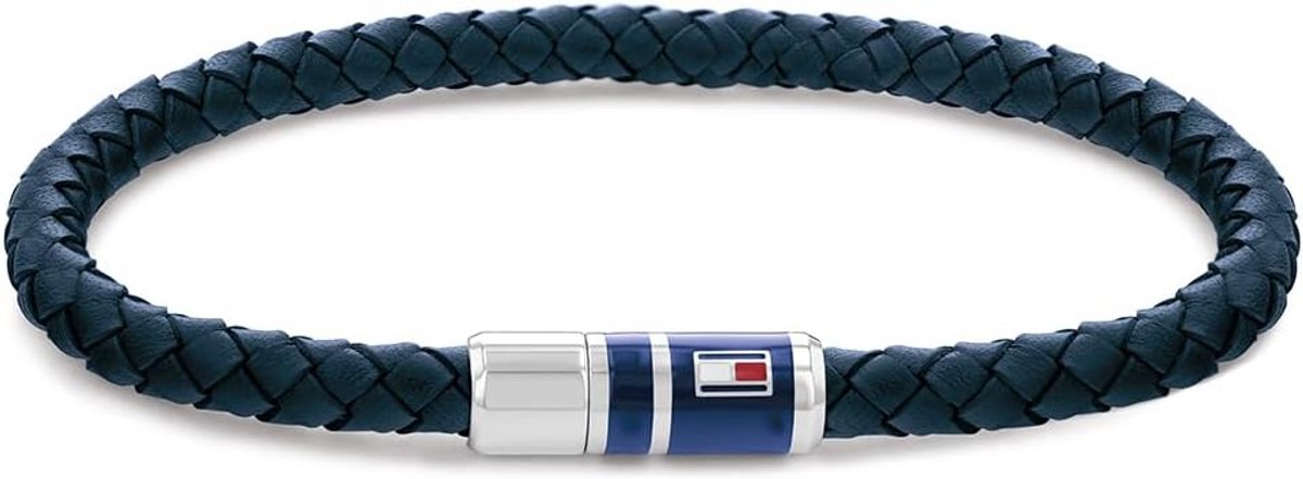 Leren Heren Armband Blauw met Agaten - Tijdloos Design